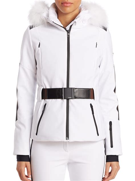 fendi ski jacket white